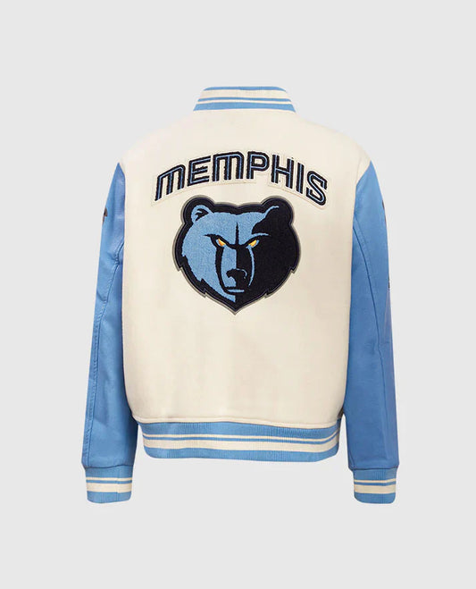 NBA Memphis Grizzlies Womens Rib Wool Letterman Jacket