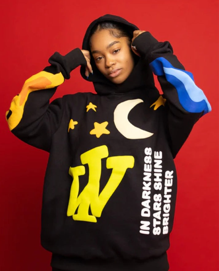 Night Or Day Black  Hoodie