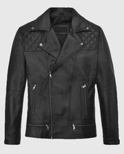 Patrick J Adams Black Leather Jacket