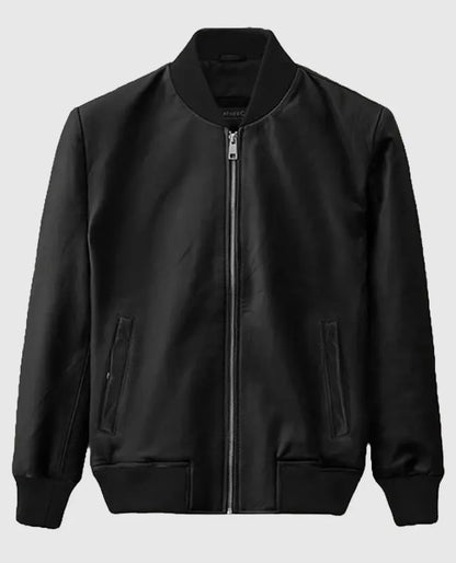 Pitbull Black Bomber Leather Jacket