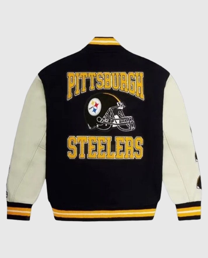 Pittsburgh Steelers Letterman Black Jacket