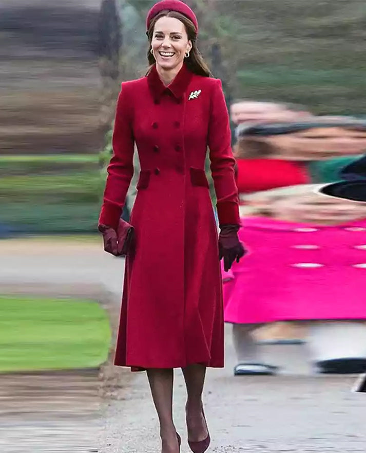 Princess Kate Middleton Red Coat