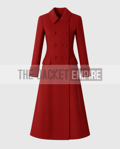 Princess Kate Middleton Red CoatPrincess Kate Middleton Red Long Coat