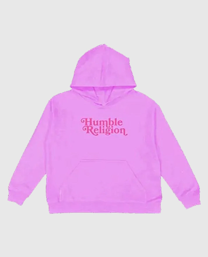 Pullover Humble Religion Pink Hoodie