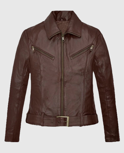 Rachel Nichols G.I Joe The Rise of Cobra Brown Leather Jacket