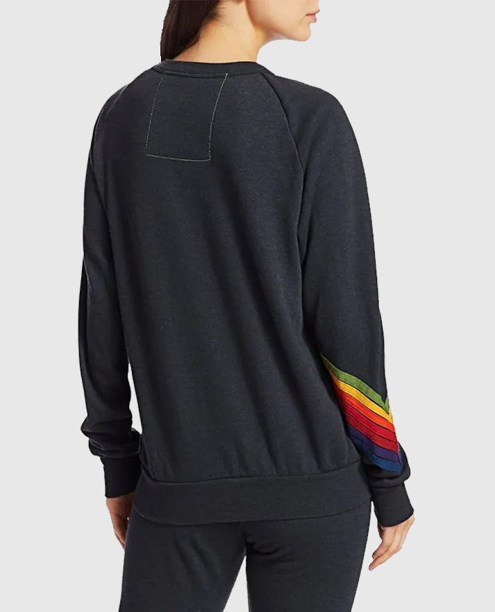 Real Housewives of Salt Lake City Lisa's navy lightning bolt Pullover sweatshirt