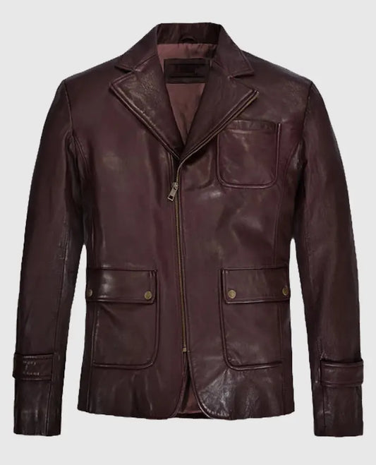 Robert Downey Jr Leather Blazer