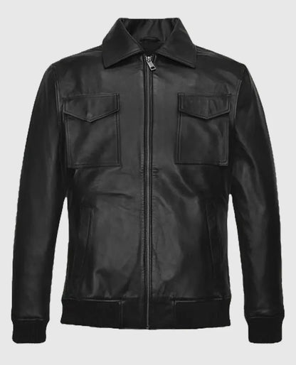 Robert Pattinson 2020 Paris Fashion Show Leather Jacket