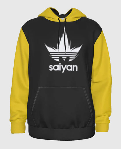 Saiyan Adidas Yellow and Black pullover Hoodie