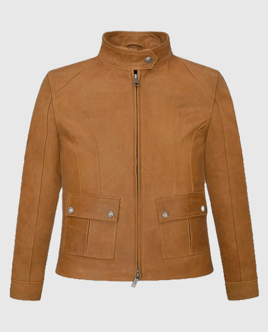 Scarlett Johansson The Avengers Brown Leather Jacket