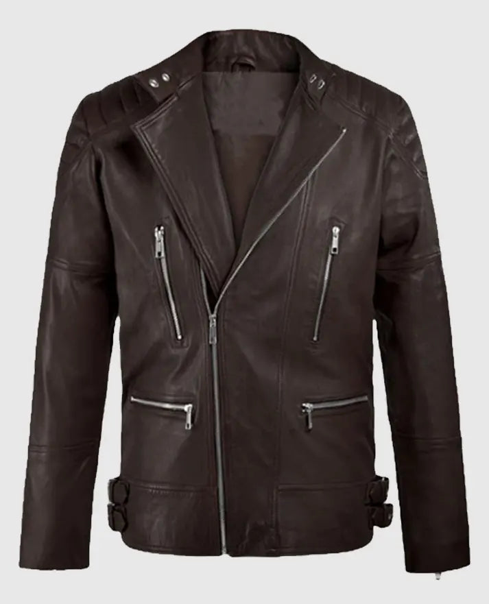 Shotgun Brown Moto Leather Jacket