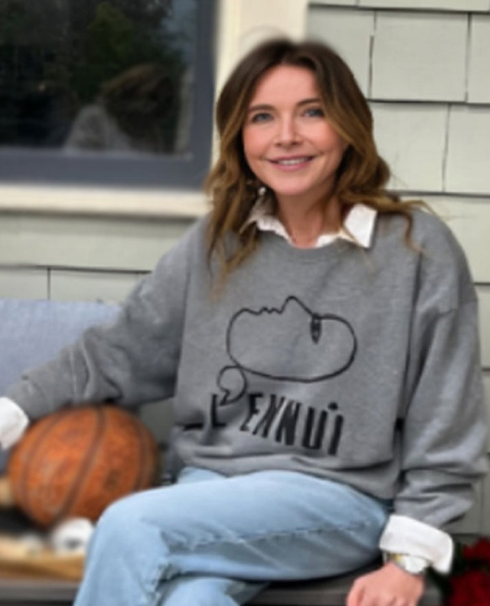 Shrinking S02 Christa Miller Grey Oversized Sweatshirt