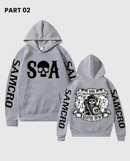 Sons of Anarchy SAMCRO Gray Hoodie