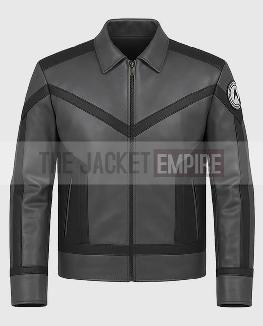 Star Trek Strange New Worlds Gray Leather Jacket