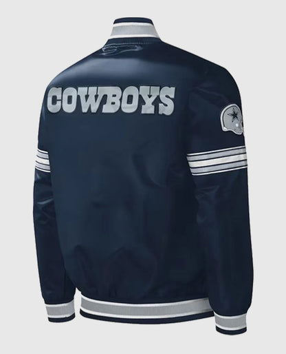 Starter Midfield Dallas Cowboys Navy Full-Snap Varsity Jacket