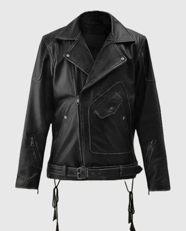 Street Style Biker Leather Jacket For Men