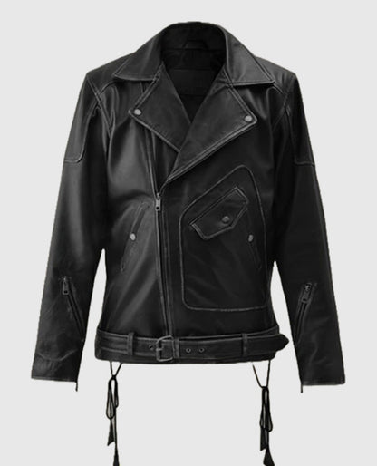 Street Style Biker Leather Jacket For Men
