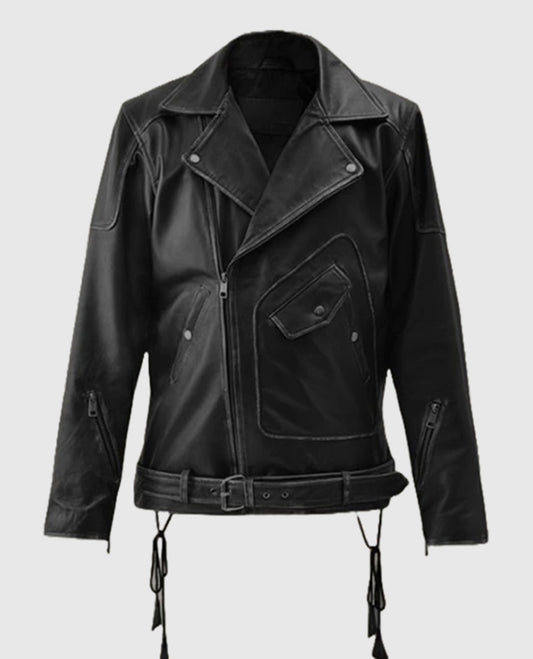 Street Style Biker Leather Jacket For Men