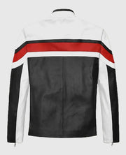 Striped Rocker Leather Jacket 
