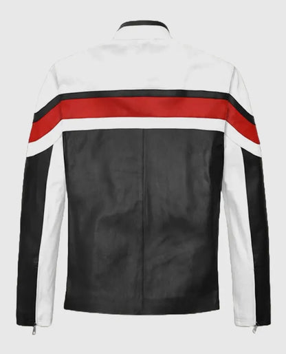 Striped Rocker Leather Jacket 