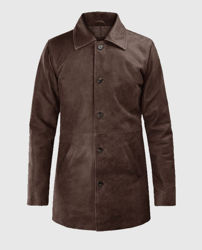 Supernatural Dean Winchester Leather Brown Trench Coat