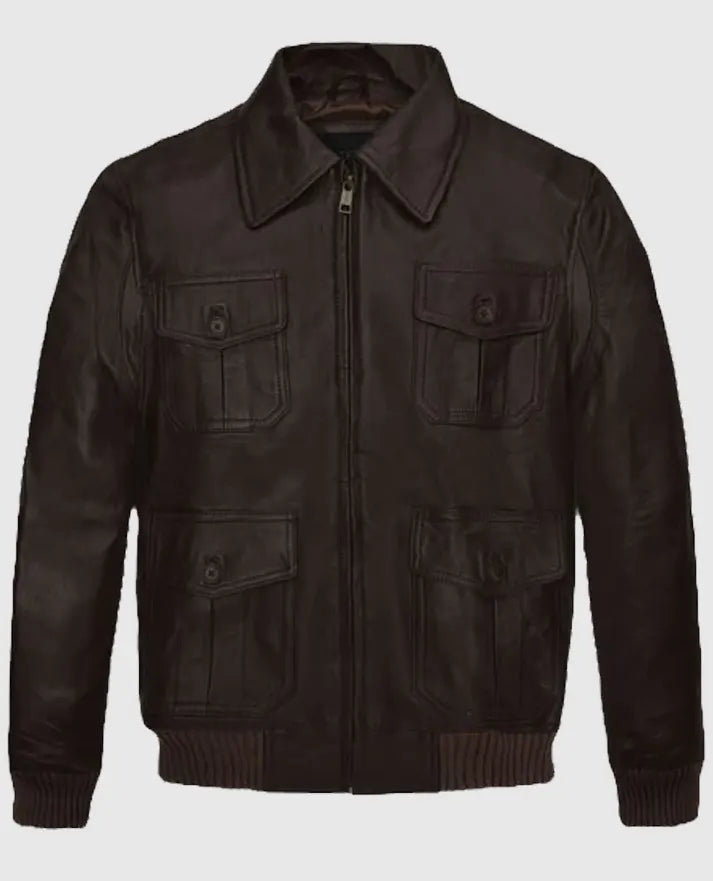 Taylor Lautner Abduction brown Leather Jacket