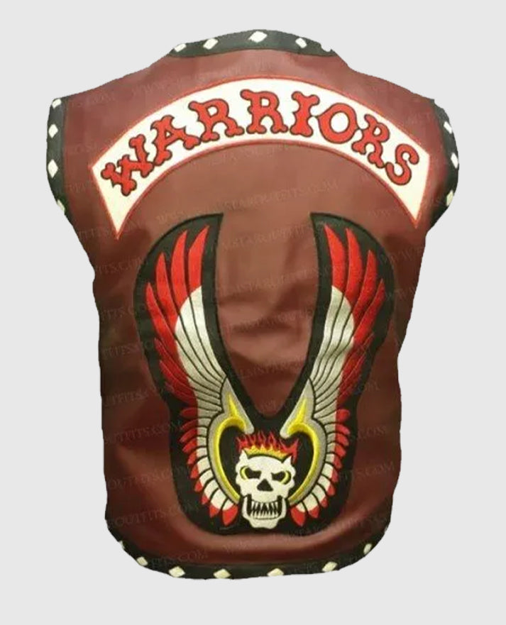 The Warriors Brown Leather Vest