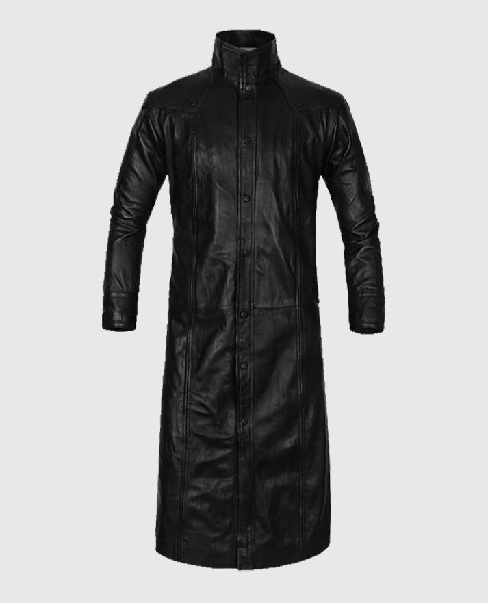 The Avengers Nick Fury Leather Trench Coat - second image
