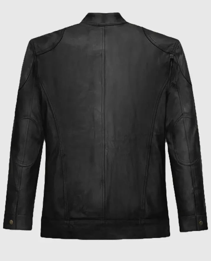 The Expendables Lee Christmas Leather  Black Jacket