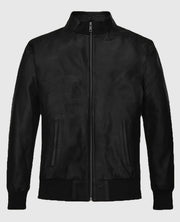 The Greatest Showman Hugh Jackman Black Bomber Leather Jacket