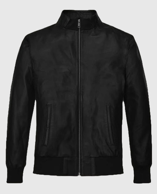 The Greatest Showman Hugh Jackman Black Bomber Leather Jacket