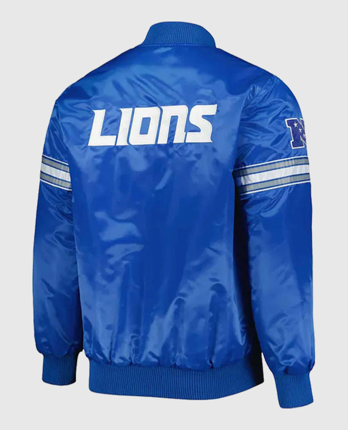 The Pick and Roll Detroit Lions Blue Full-Snap Jacket