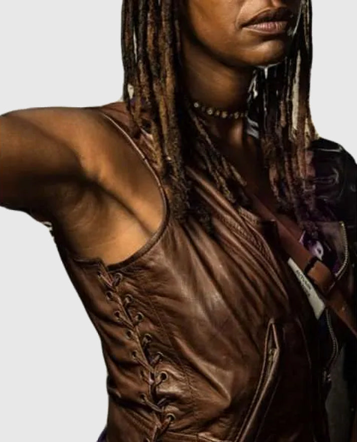 The Walking Dead Michonne Leather Vest for Women