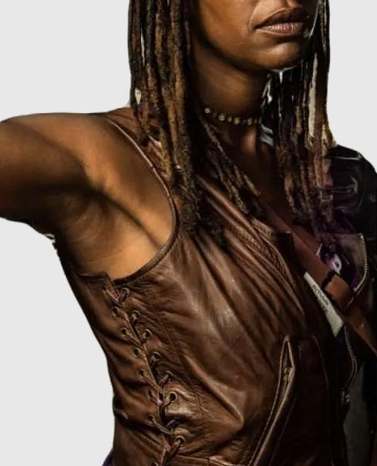 The Walking Dead Michonne Leather Vest for Women