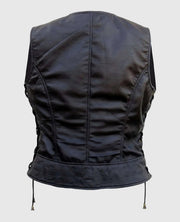 The Walking Dead Michonne Leather Vest for women In Brown