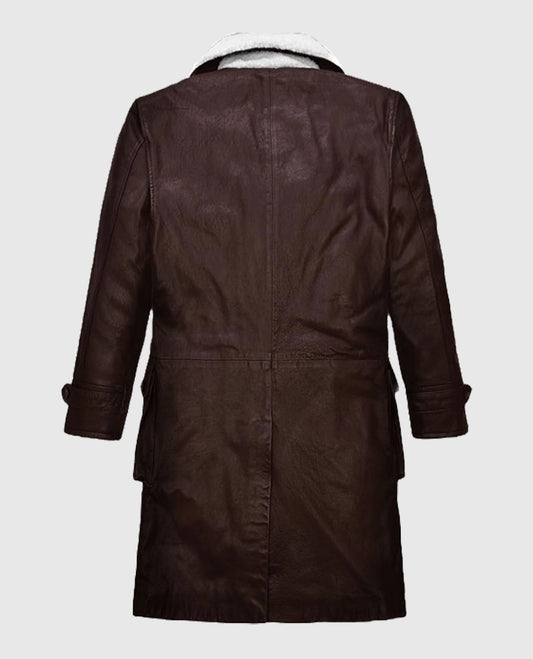 Thick Goat Brown Washed and Wax Tom Hardy Long Trench Coat