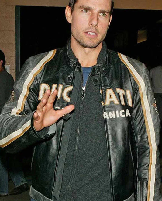 Tom Cruise Ducati Meccanica Black Jacket
