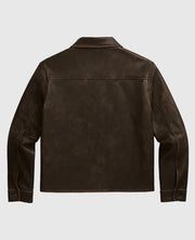 Tom Cruise Paris Olympics 2024 Leather Jacket in Brown