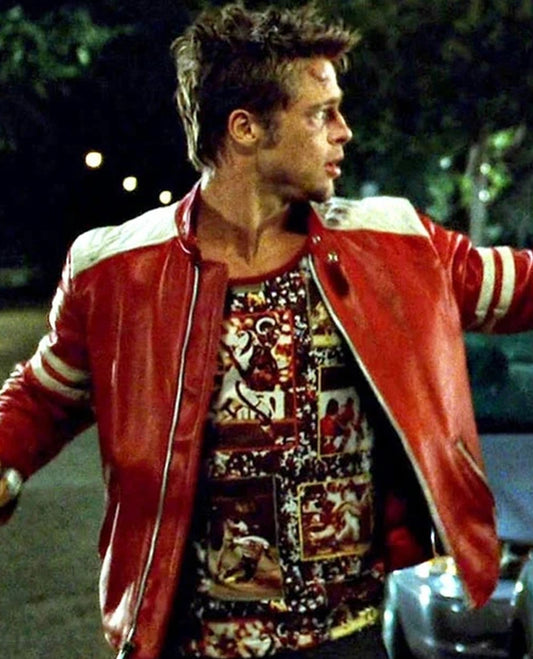 Tyler Durden’s Fight Club Red Leather Jacket