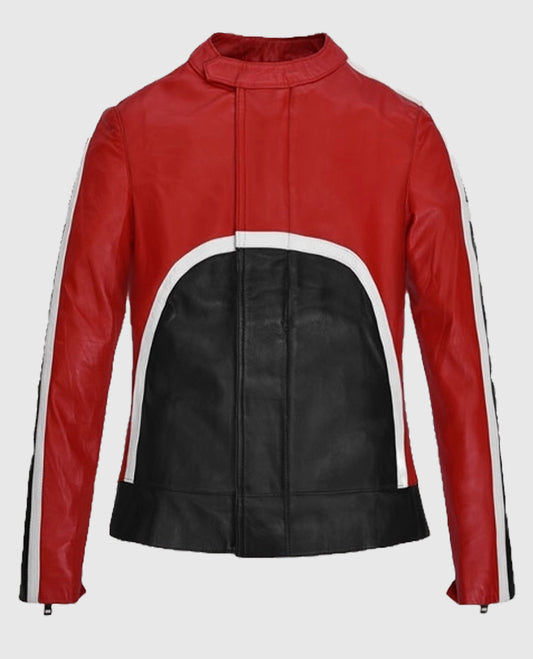 Ursula Corbero Money Heist Red Leather Jacket