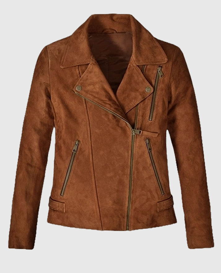 Vanessa Hudgens Brown Suede Leather Jacket