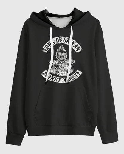 Vegeta Skeleton Scary Super Saiyan Black Hoodie