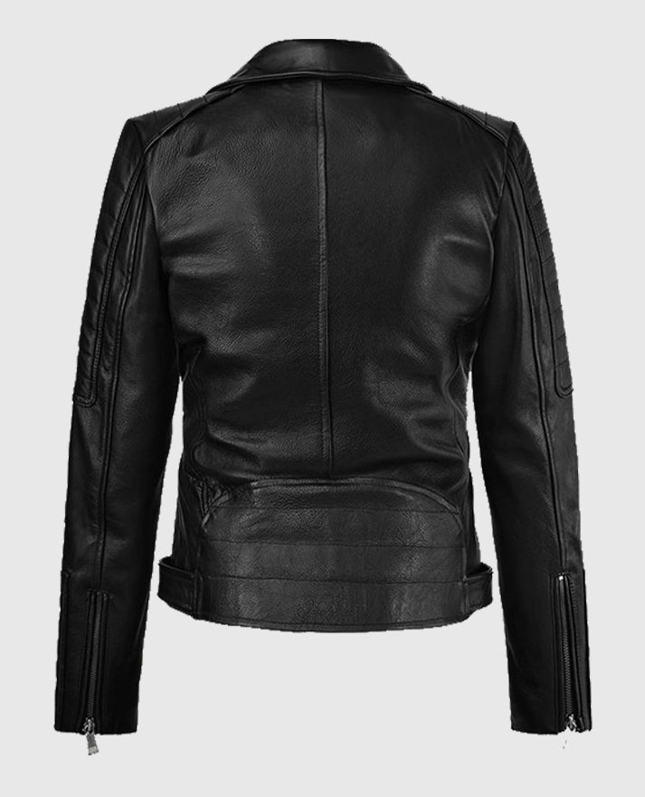 Victoria Justice Black Biker Leather Jacket