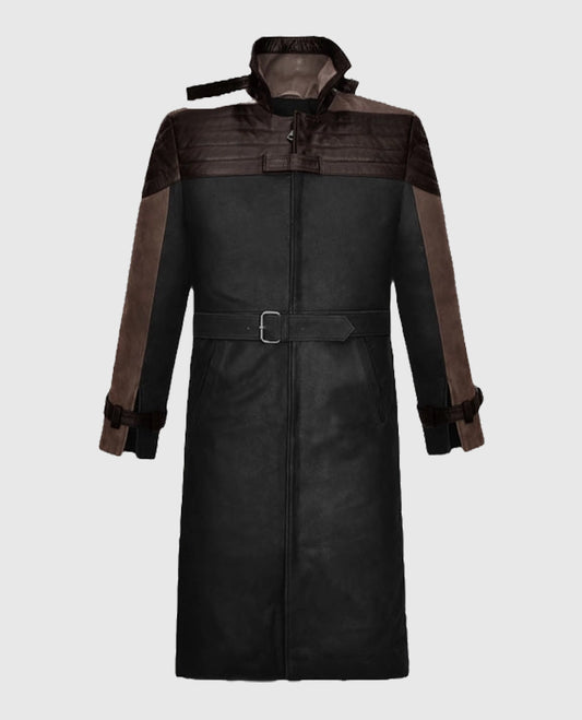 Watch Dogs 3 Legion Aiden Leather Black and Brown Trench Coat