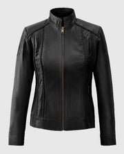 Women's Cafe Racer Clova Leather Jacket