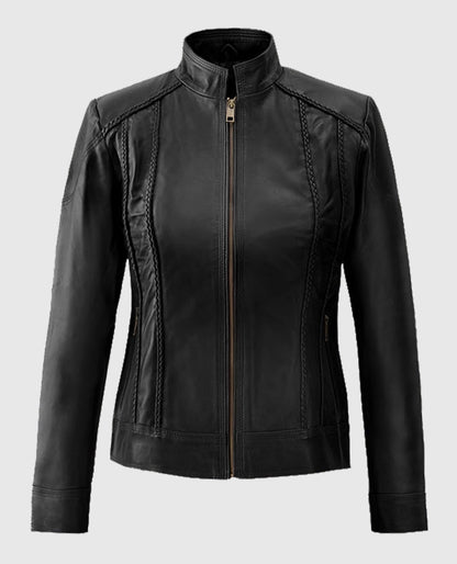 Women's Cafe Racer Clova Leather Jacket