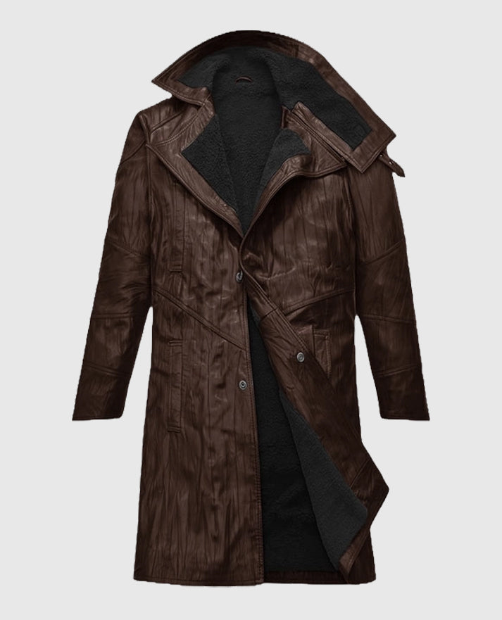 Wrinkled Brown Ryan Gosling Blade Runner 2049 Long Coat