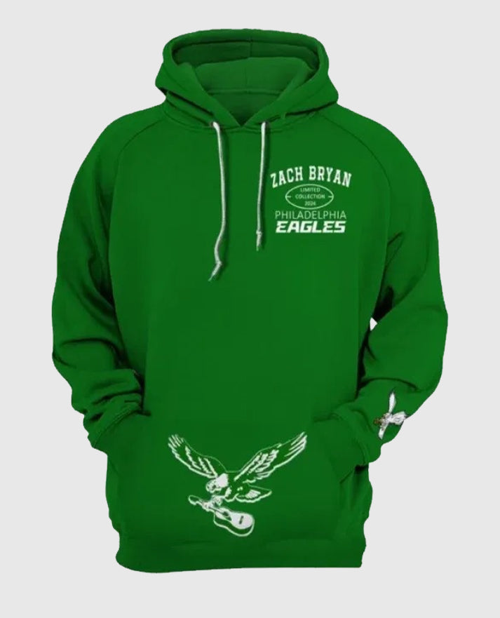 Zach Bryan Eagles Green Hoodie
