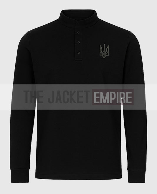 Zelensky Black Polo Pullover Shirt