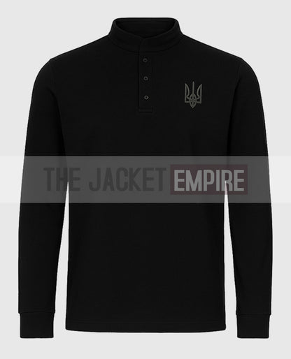 Zelensky Black Polo Pullover Shirt